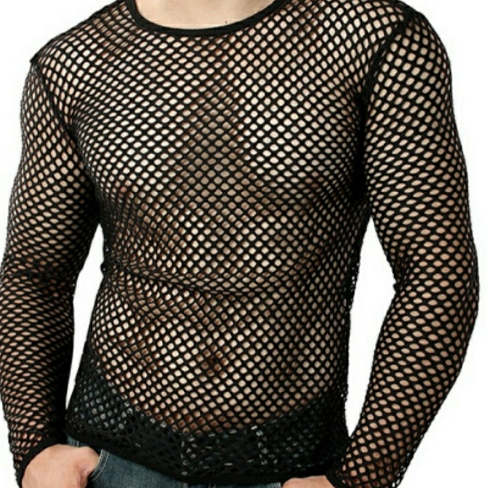 Mens xs mesh long sleeve top